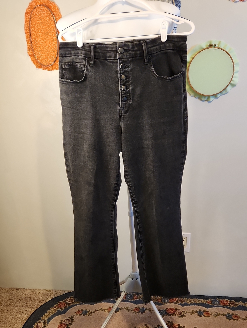 Good American Washed Black High-Rise Jeans